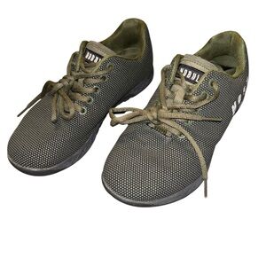 NoBull Olive Green Lace Up CrossFit Trainers Sneakers Men Sz 6/ women Sz 7.5